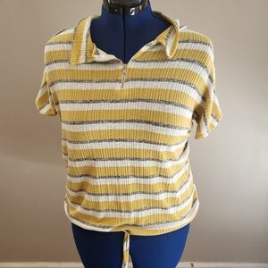 Espresso Quarter Zip Short Sleeve Shirt
